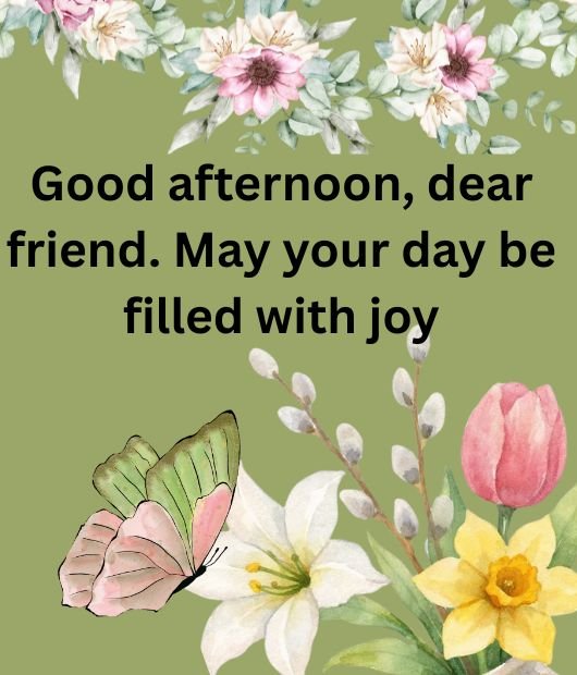 Good afternoon, dear friend. May your day be filled with joy