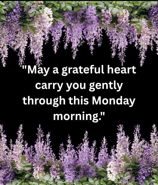 May a grateful heart carry you gently through this Monday morning.
