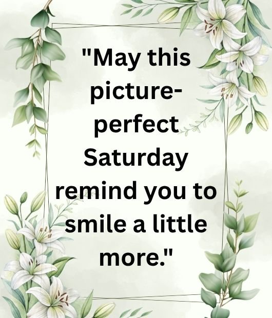 May this picture-perfect Saturday remind you to smile a little more.